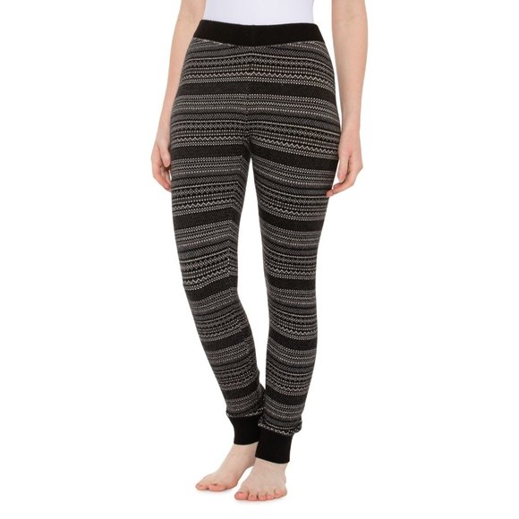 NEW Aspen Allover Fair Isle Print Leggings  rayon viscose blend Grey Combo 163sn - Picture 1 of 2